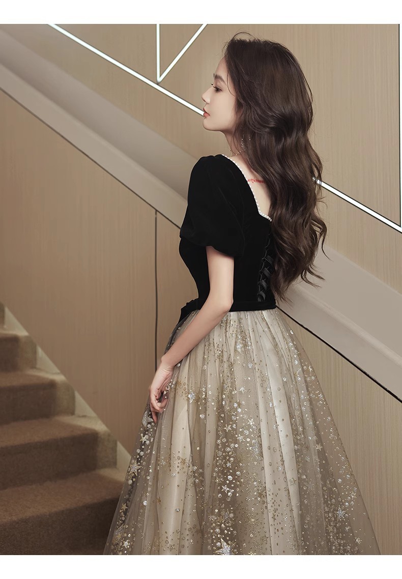 Women's French Light Luxury And Luxurious Black Evening Dress – Bild 8