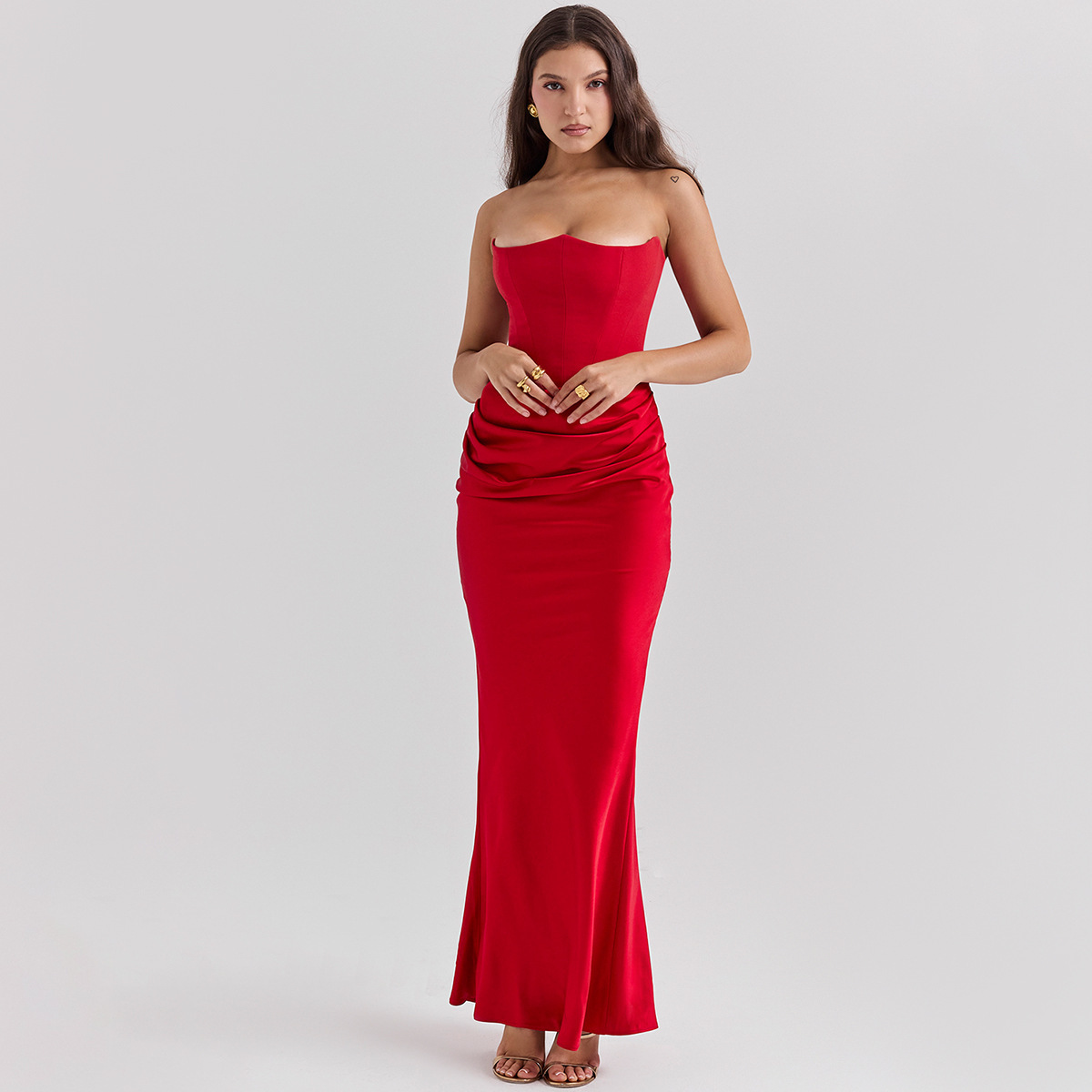 Slim Tube Top Long Dress Sexy Fashion Bandeau Backless Party Evening Dresses For Women Clothing – Bild 7