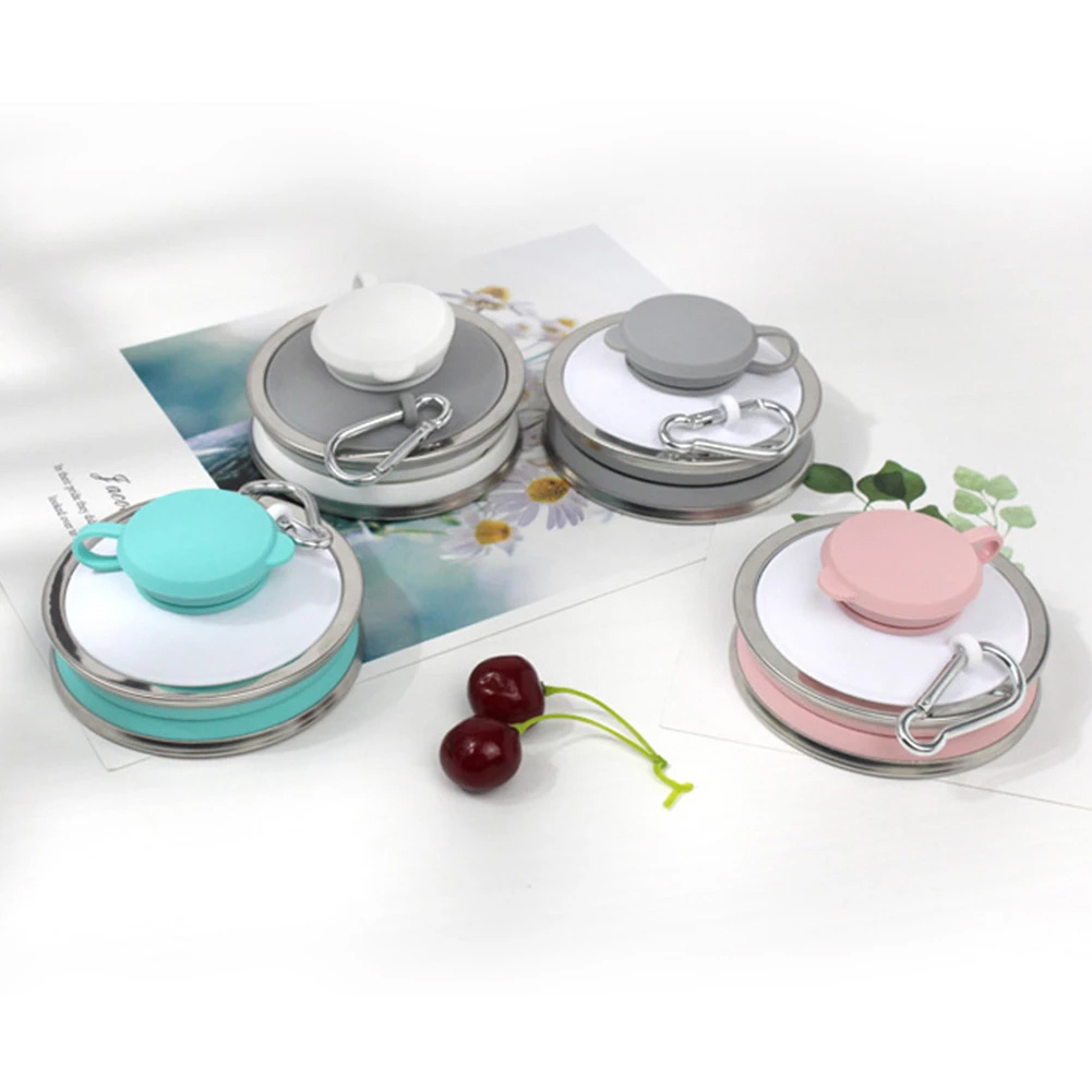 500ML Silicone Water Bottle Cup Foldable Leak Proof Portable Sports Travel Water Bottles For Outdoor Travel Gym Hiking Reuseable Kitchen Gadgets — изображение 2