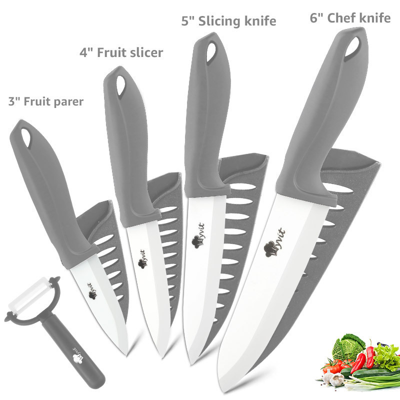 Fivepiece Set Of White Bladed Zirconia Ceramic Knives - Image 3