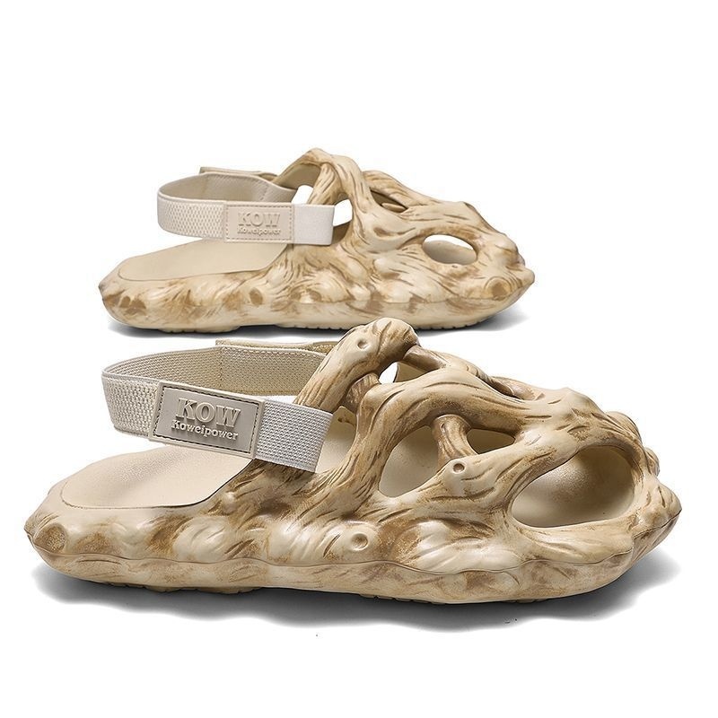 Hole Shoes Men's Sandals Outer Wear Hollow Slippers - Image 4