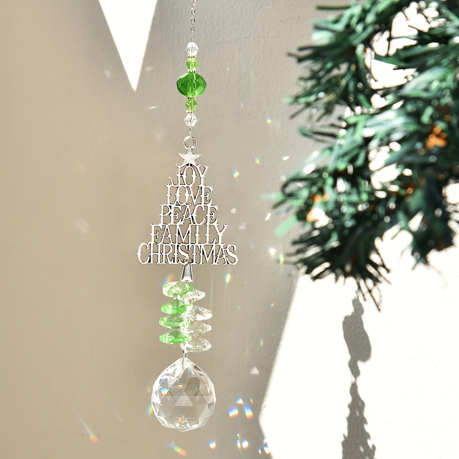 Christmas Sun Catcher Crystal Christmas Tree Pendant — изображение 4