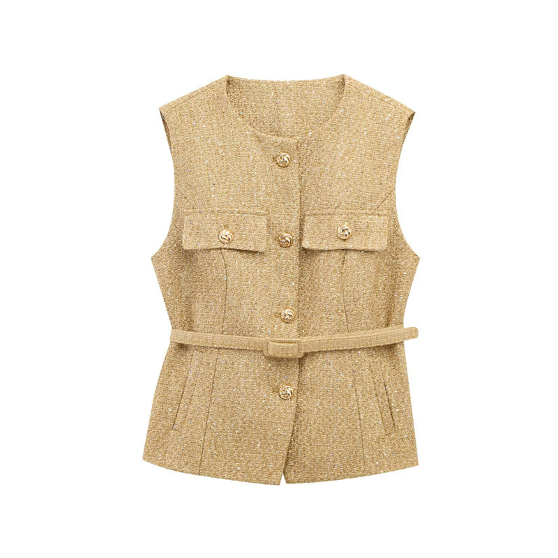 Women's Knit V-neck Vest - Image 7