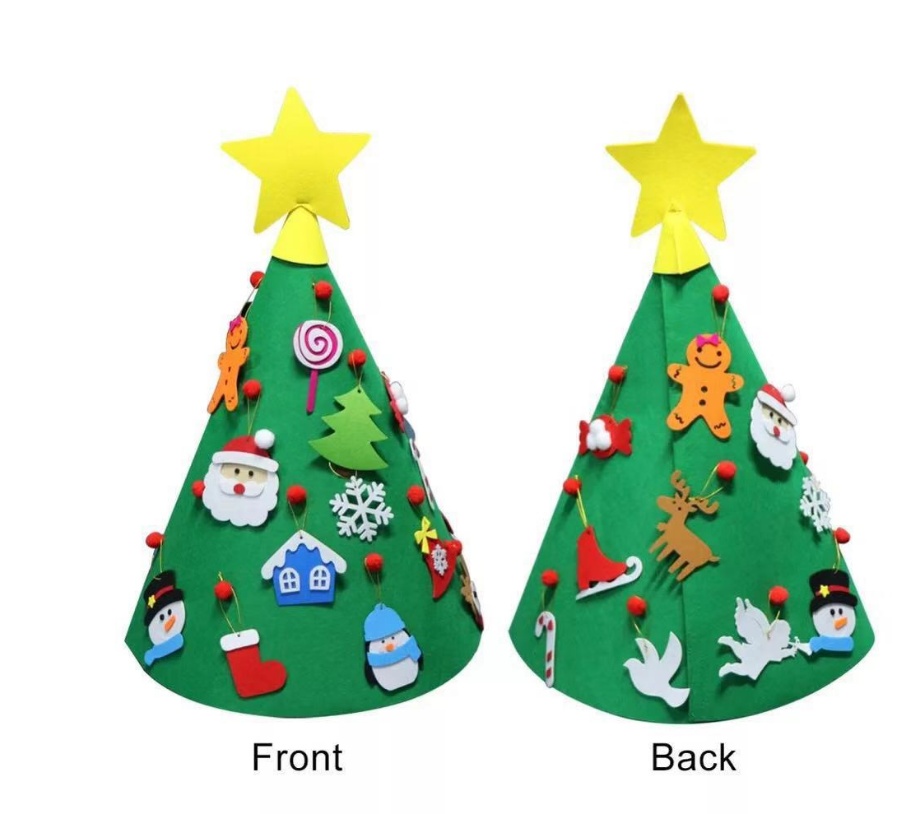 Felt Christmas Tree Three-dimensional Christmas Tree Pendant Children's Puzzle Handmade DIY – Bild 2