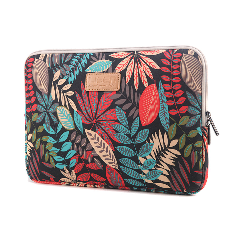 LISEN Colorful Leaf Notebook Sleeve Bag Inch 15.6 Inch Computer Bag - Image 7