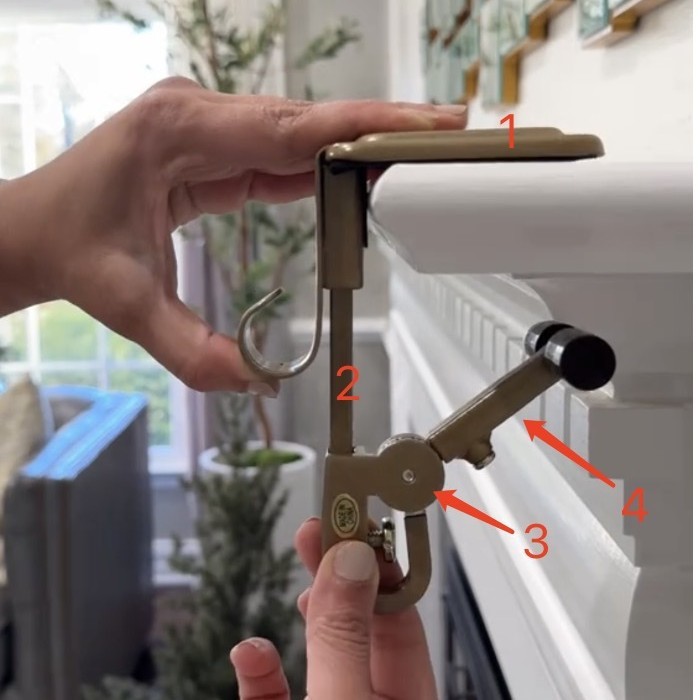 Christmas Metal Hanging Socks Bracket Hook Fireplace Mantel Hook Metal Iron Art - Image 7