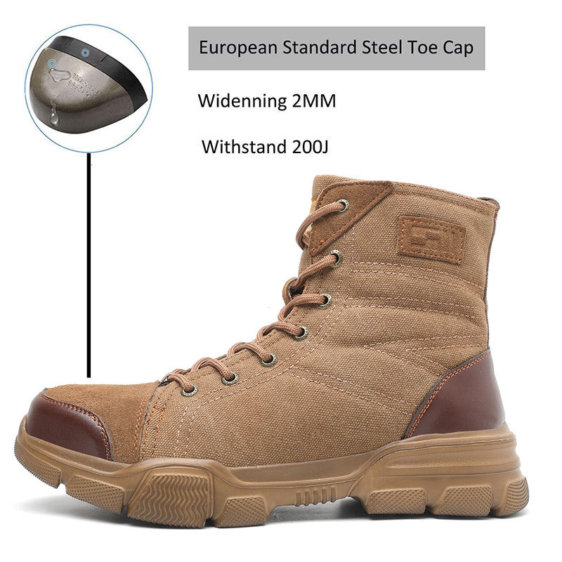 Safety Shoes Steel Toe Cap High-Top Work Protective Labor Insurance Shoes – Bild 5