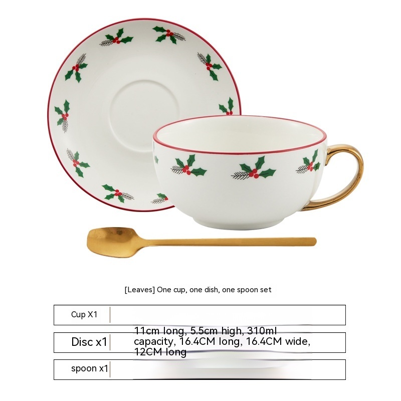 Ins Christmas Ceramic Cup Dish Kitchen Gadgets - Image 7