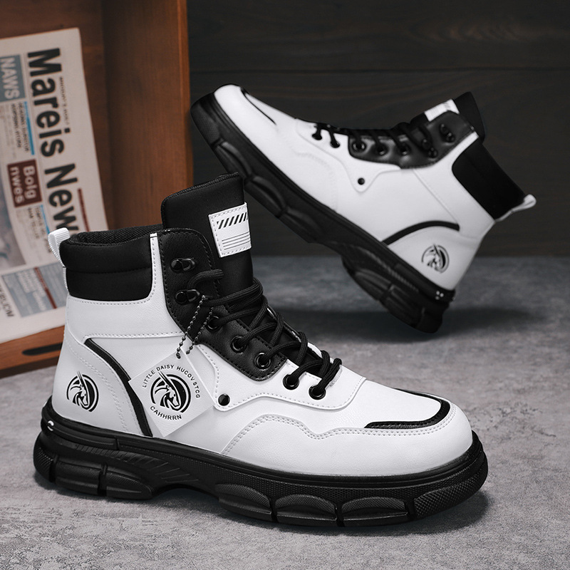 Men's Casual Trend High Top British Style Martin Boots - Image 3