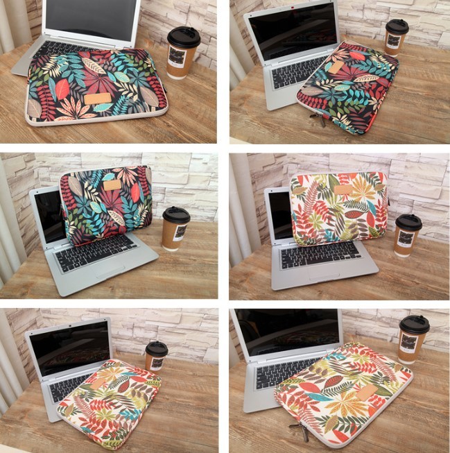 LISEN Colorful Leaf Notebook Sleeve Bag Inch 15.6 Inch Computer Bag - Image 6