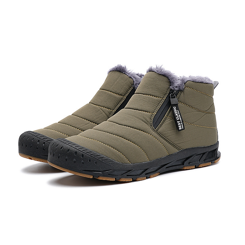 Snow Short Leather And Fur Integrated Winter Boots - Image 8