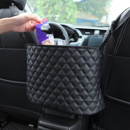 Storage net pocket between car seats