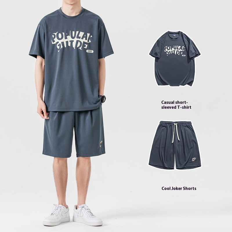 Sports Suit Summer Short Sleeve Shorts Set With Leisure — изображение 3