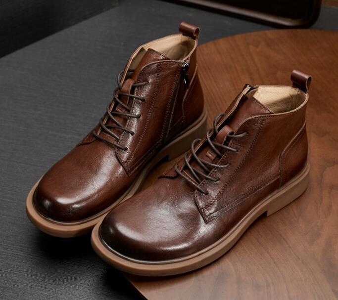 Genuine Leather Fashion Martin Boots For Men — изображение 6