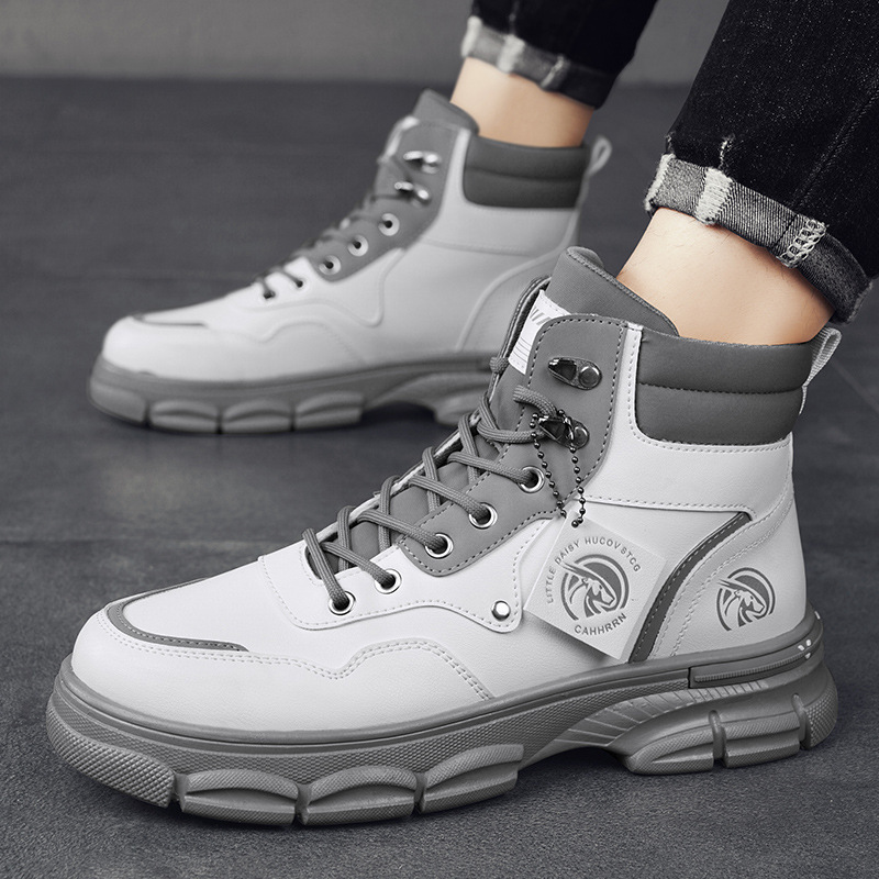 Men's Casual Trend High Top British Style Martin Boots - Image 7