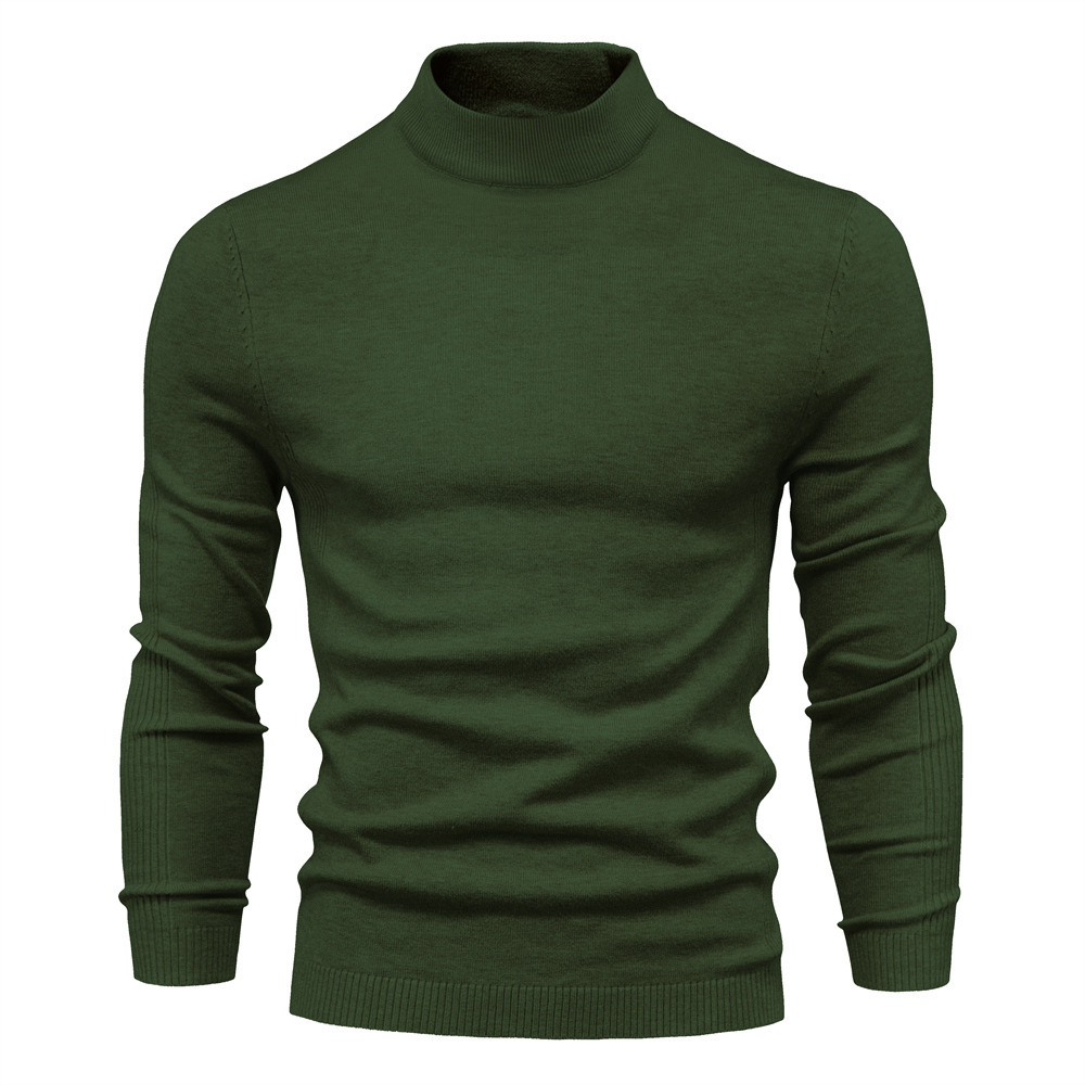 Men's Multicolor Sweater With Mid Neck And Slim Trim - Image 8