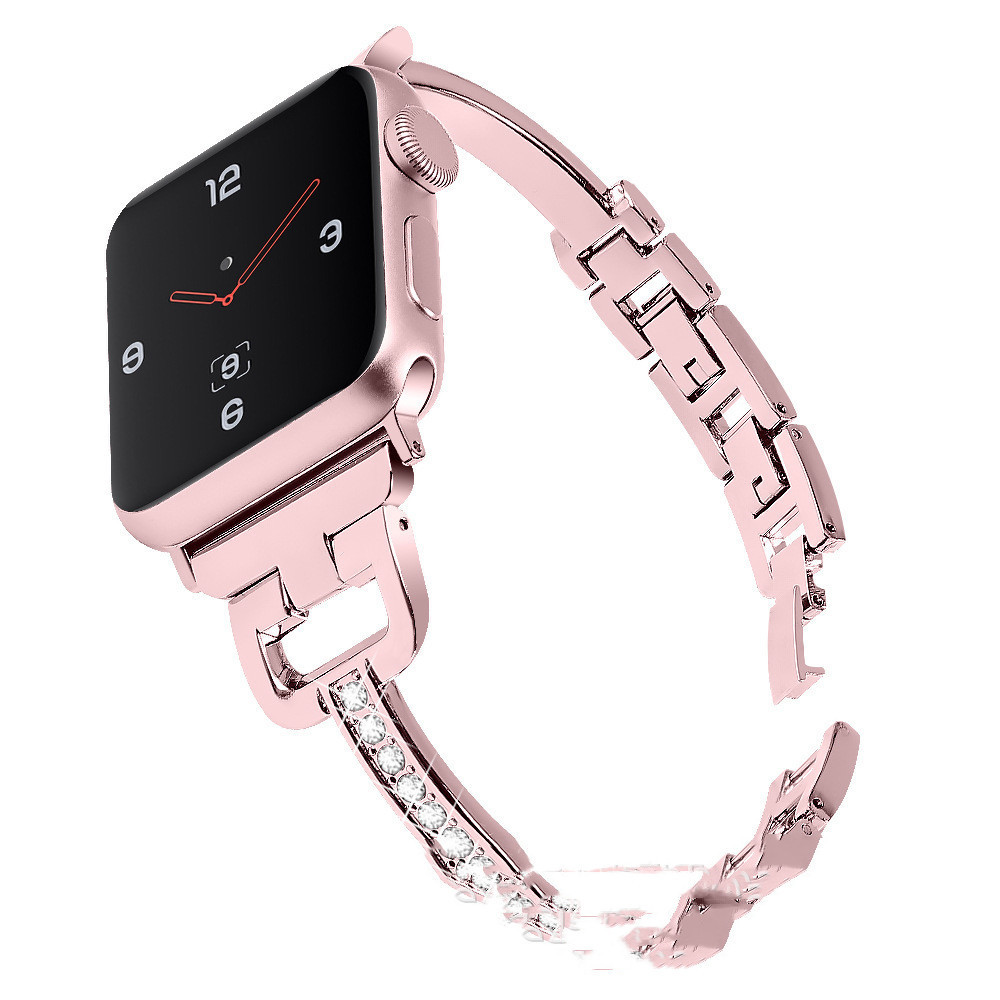 Compatible with Apple, Compatible with Apple , IWatch Smart Watch 12345 D-shaped Metal Diamond Strap - Image 5