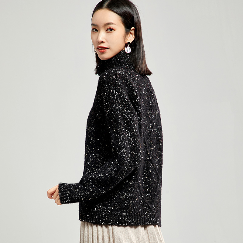 Women's high neck autumn and winter mohair sweater - Image 3
