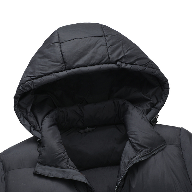 Hooded Cotton Jacket Men's Warm Quilted Jacket - Image 2