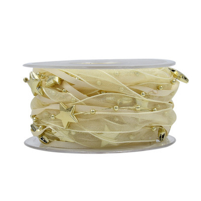 Decorations Red Five-pointed Star Ribbon Bow Christmas Pendant - Image 9