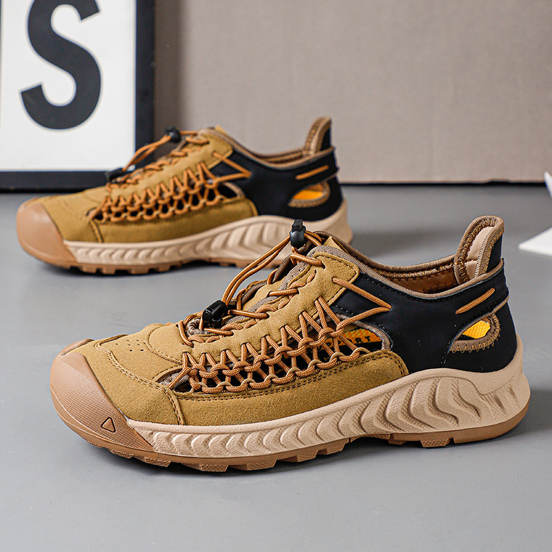 Hand-woven Sandals Men's Non-slip Wear-resistant Summer Outer Wear Breathable Closed Toe – Bild 4