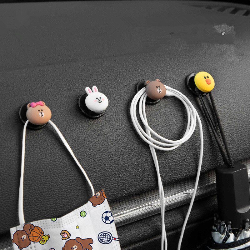 Car Interior Car Paste Small Hook Cartoon Seat Back Front Car