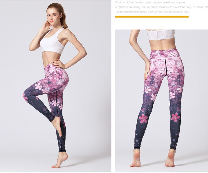 Sports gym printed yoga pants – Bild 6