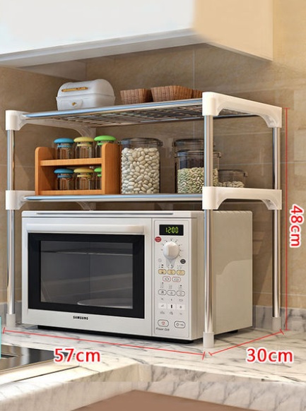 Microwave Shelf Rack Kitchen Shelf Spice Organizer Kitchen Storage Rack Bathroom Organizer Shelf Book Shoes Shelve – Bild 5