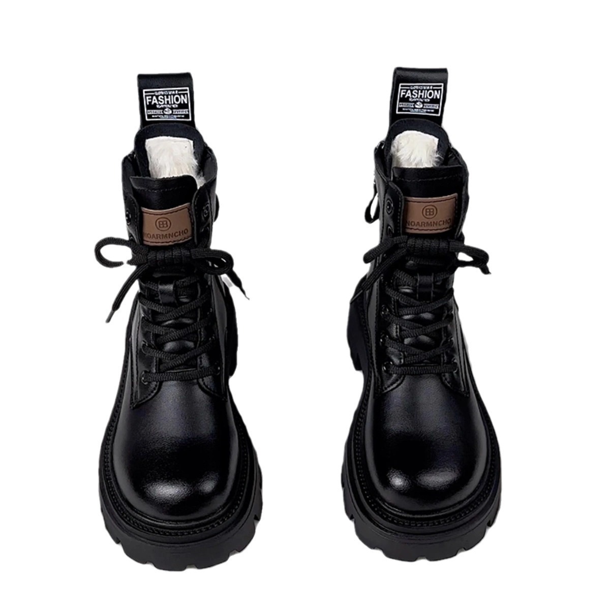 Fur Integrated Thick Bottom Female Winter Fleece-lined Cotton Boots — изображение 3