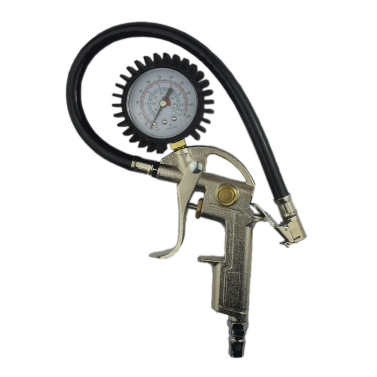 Silver Inflation Gun, Metal Braided Hose, Digital Tire Pressure Gun - Image 6