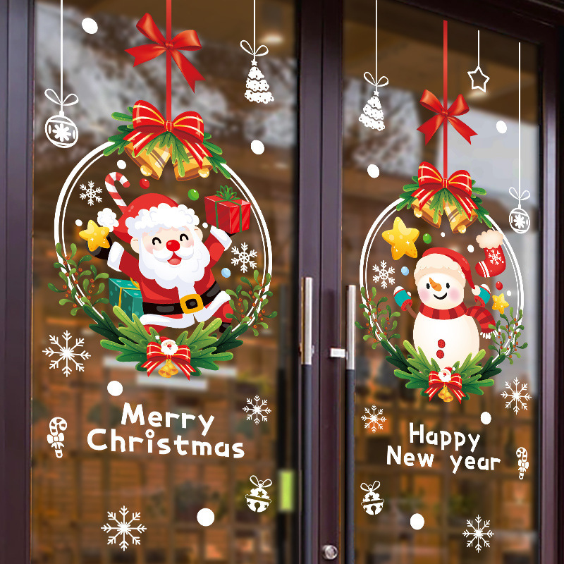 Christmas Decorations Static Sticker Santa Claus Window Sticker - Image 2