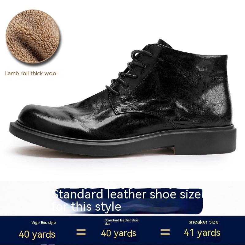 Men's Grab Pattern Business Casual High-top Martin Boots — изображение 7