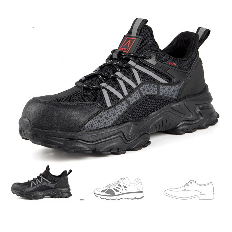 Lightweight And Breathable Fly Woven Work Shoes - Image 3