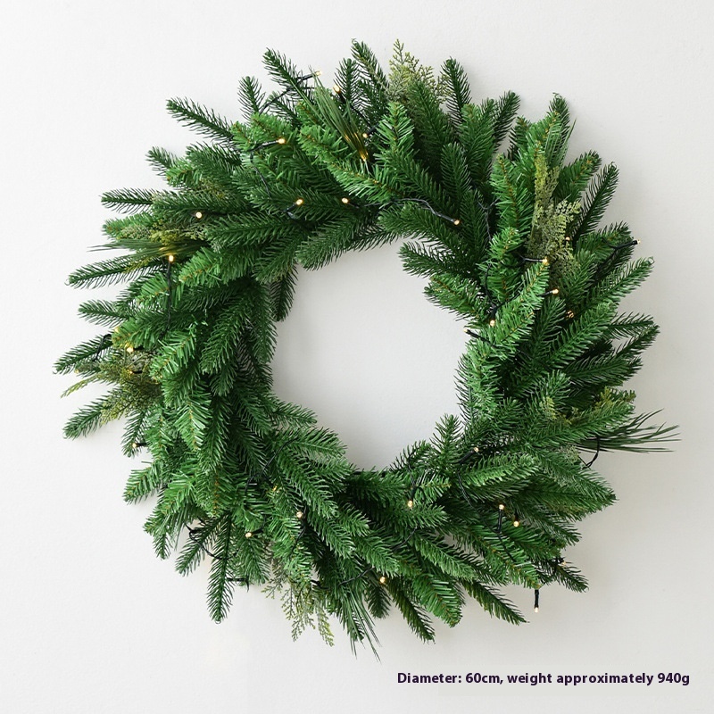60cm Pine Leaf Christmas Garland Door Ornaments — изображение 5
