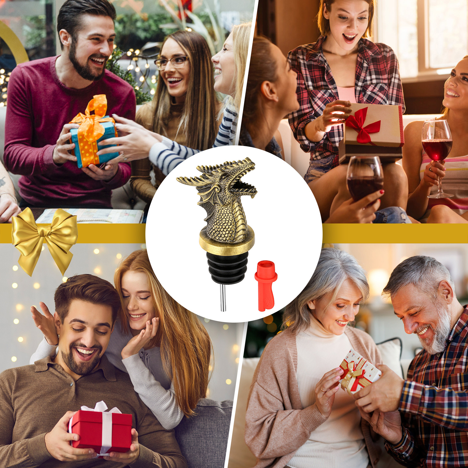 Dual Function Faucet Dispenser, Wine Stopper, Bottle Stopper, Interesting Faucet Dispenser For Cocktails And Whiskey Bottles, Kitchen Accessories - Image 4