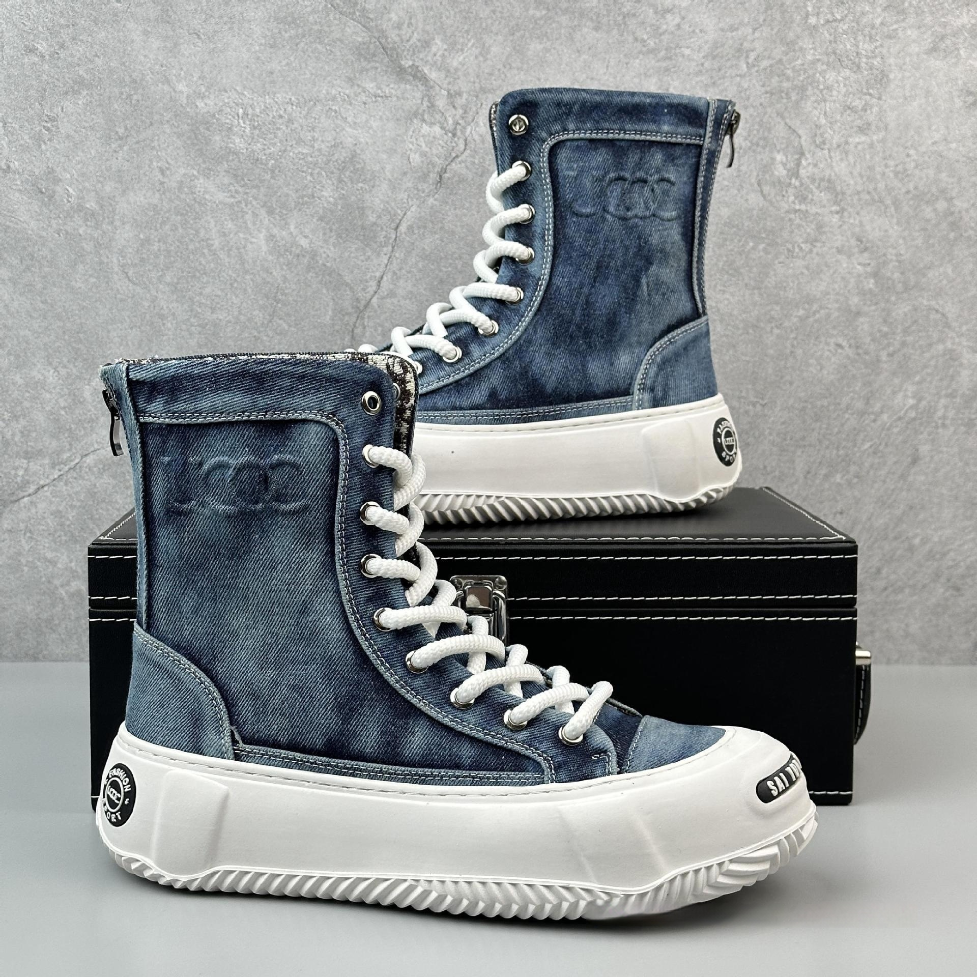 High-top Canvas Boots Fashionable All-match Fashion Boots Men - Image 2