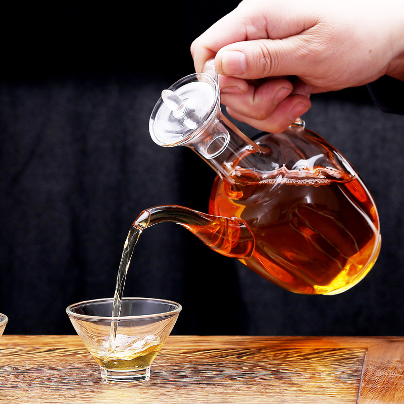 Handmade High Temperature Resistant Imperial Concubine Warm Wine Glass Jug Set - Image 2