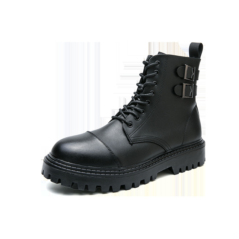 New Mid-top Round Head Chelsea Men's Boots - Image 8