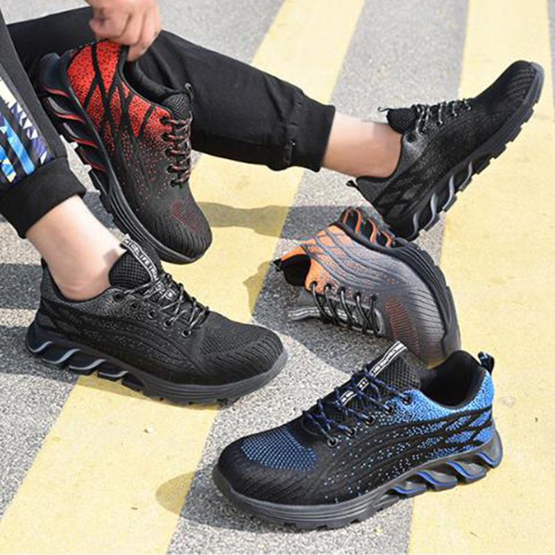 Men Sneakers Indestructible Steel Toe Work Shoes Comfortable Puncture Proof Shoes - Image 7
