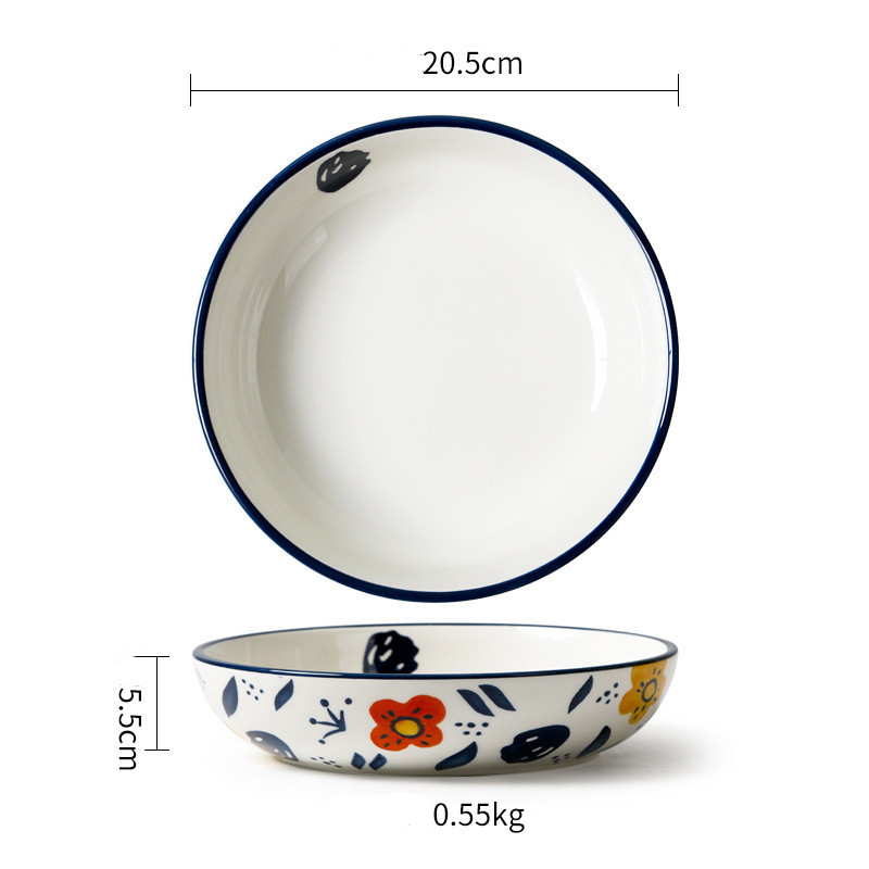 Ceramic Tableware Pastoral Style Home Plate Dinner Plate – Bild 5