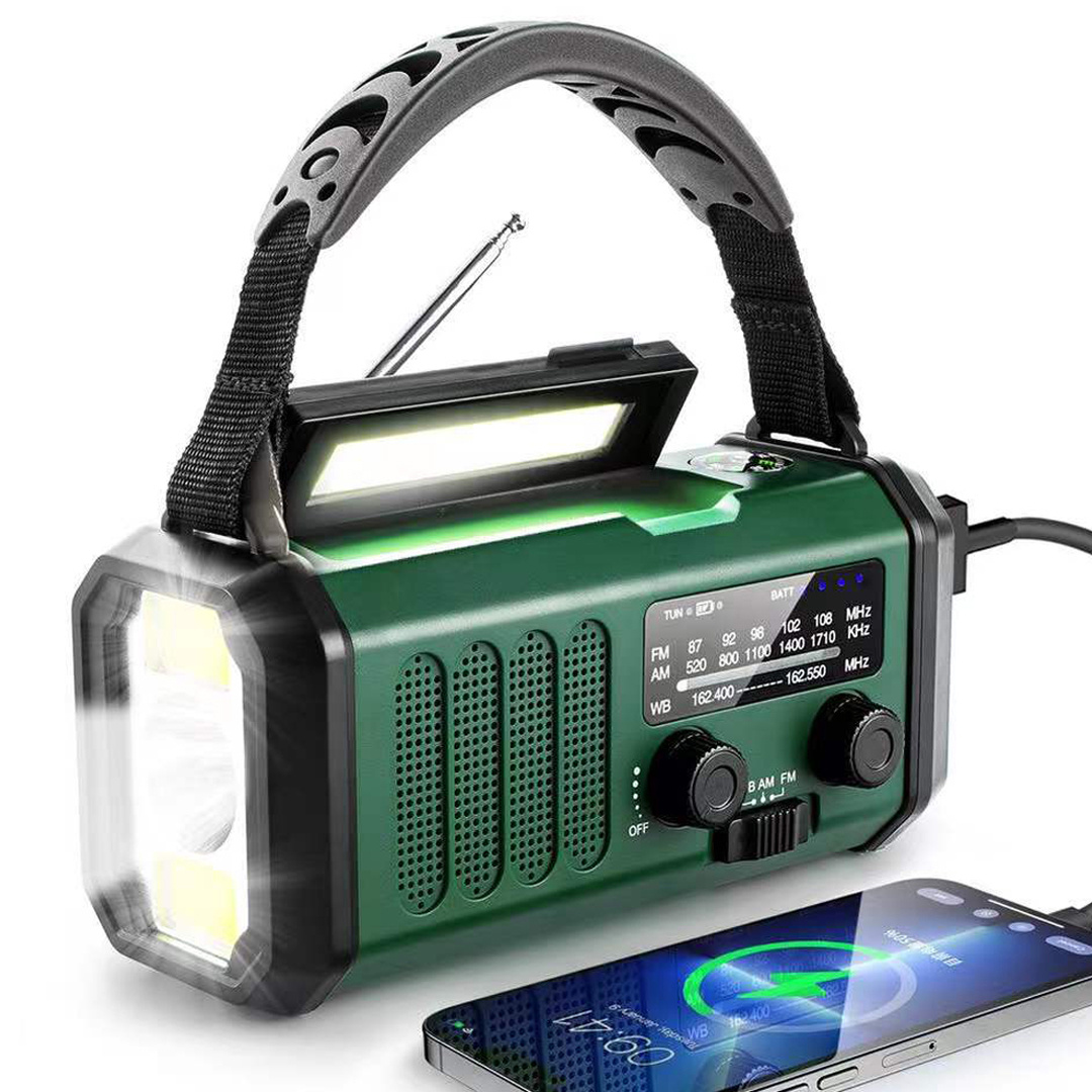 The New Solar Hand Crank Radio 10000mAh Emergency Cell Phone Charging Reading Light - Image 2