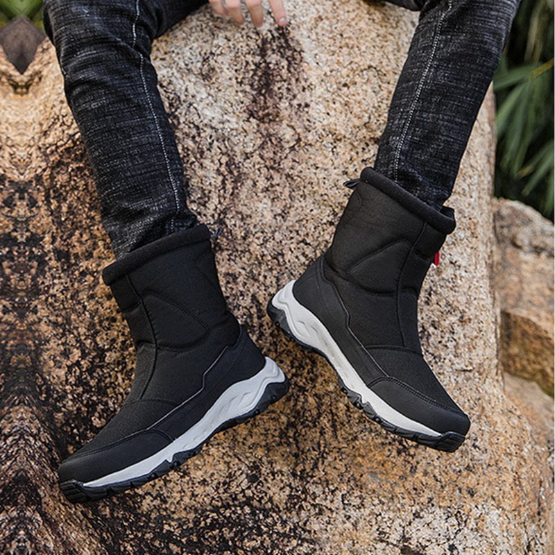 Thickened Snow Boots Couple Fleece Warm Outdoor Walking Climbing Shoes Winter - Image 6