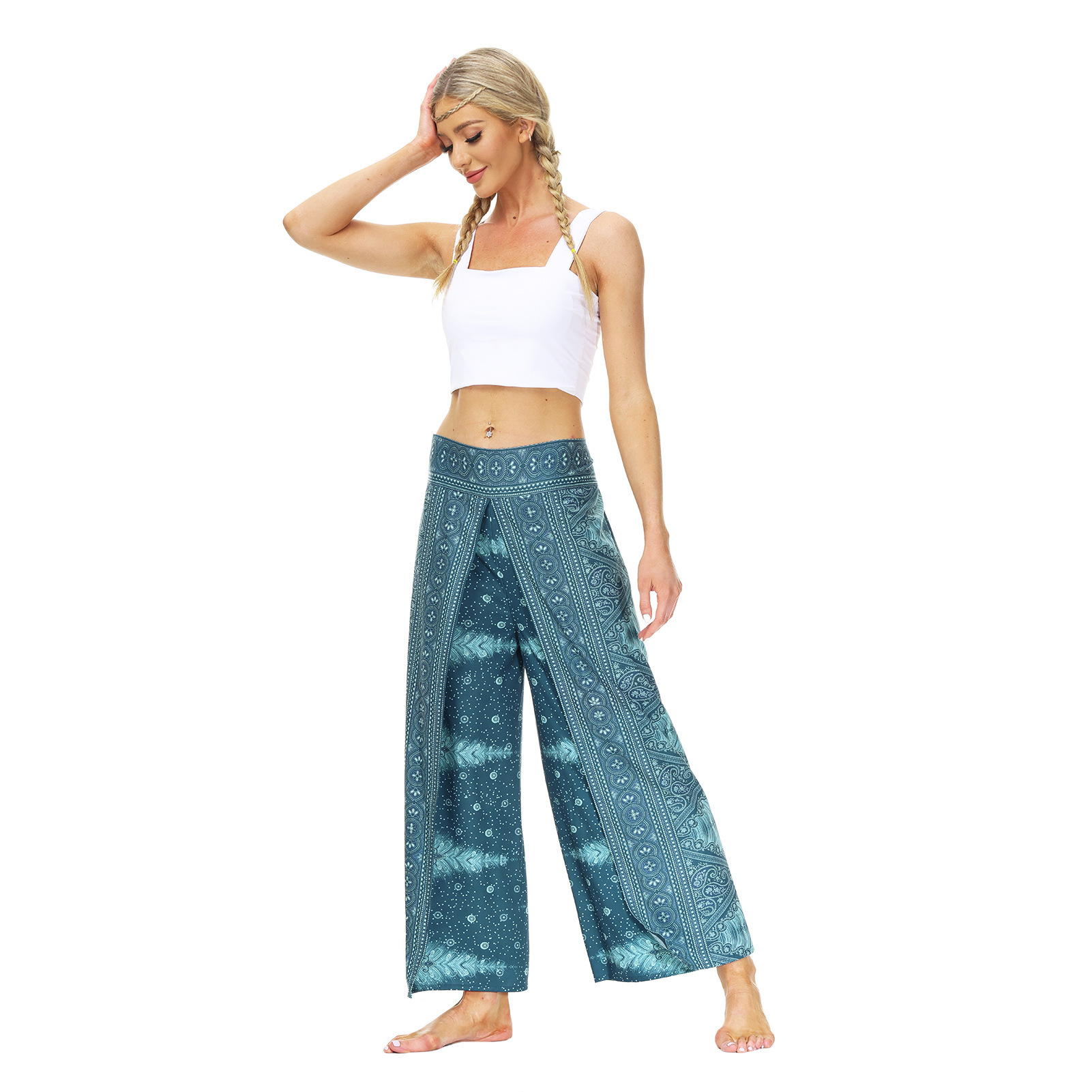 Yoga Pants Women's High Waist Wide Leg Pants - Image 3