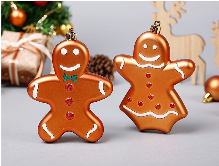 Christmas Ornaments Cute Gifts Reindeer Balls Stars Gingerbread Man Christmas Pendant Ornaments Charm - Image 2