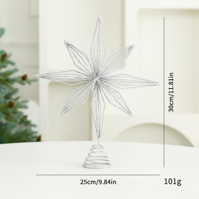 Eight Awn Star Champagne Christmas Decoration Ornaments - Image 9