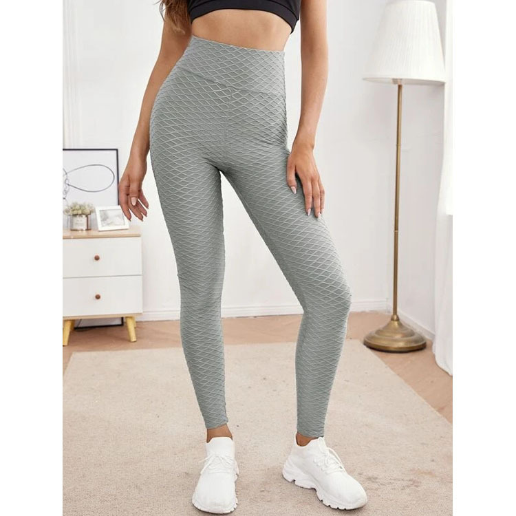 Jacquard Stretch Fitness Pants High Waist Tight Exercise Yoga Pants — изображение 4