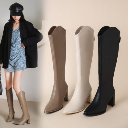Fashion Personality Pointed Toe Long Boots Women
