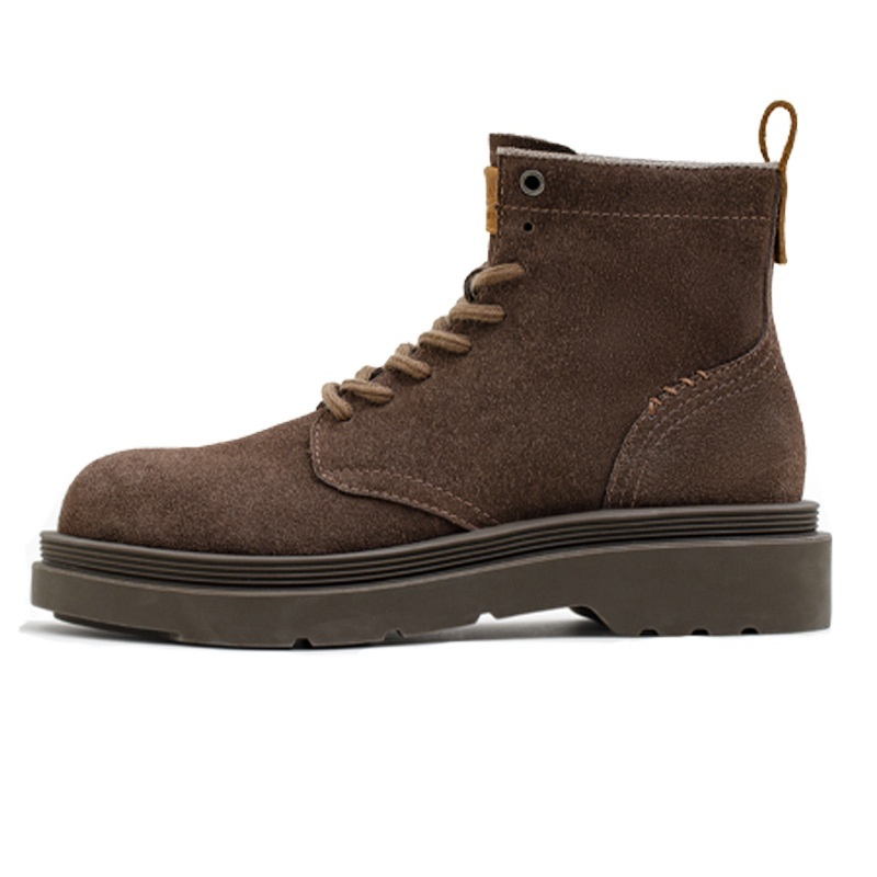 Men's Casual Retro Platform Middle High Top Suede Martin Boots — изображение 5