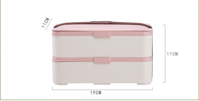 Eco-friendly bamboo 3-layer lunch box microwave safe bento - Image 6