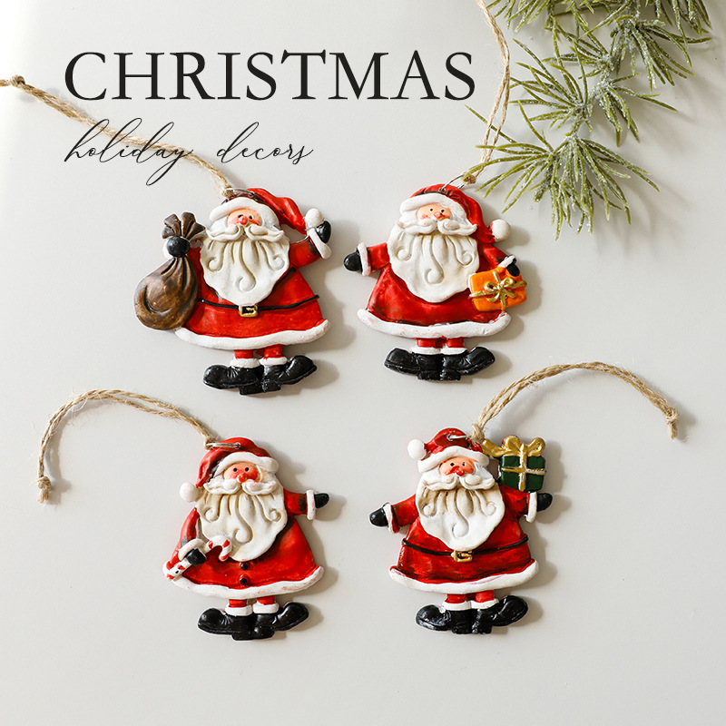 Christmas Decorations Elderly Snowman Gingerbread Man Small Pendant — изображение 4